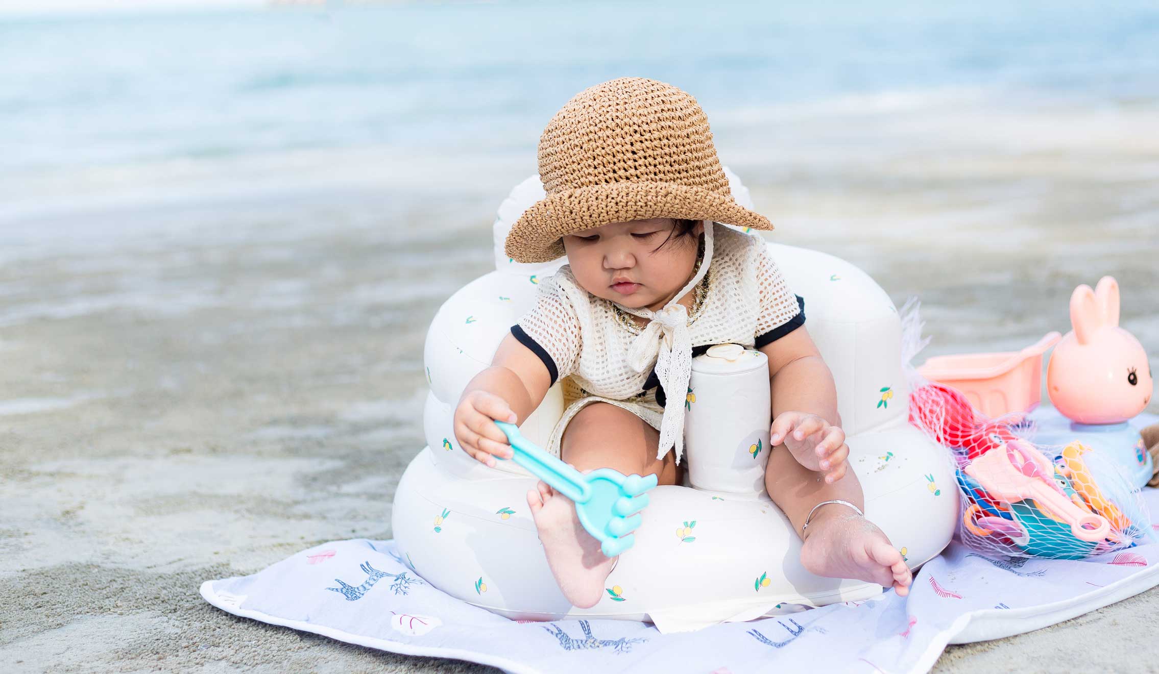 baby at beach