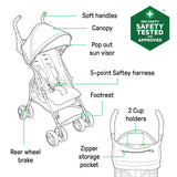 Summer by Ingenuity 3Dmini Convenience Stroller in Pink