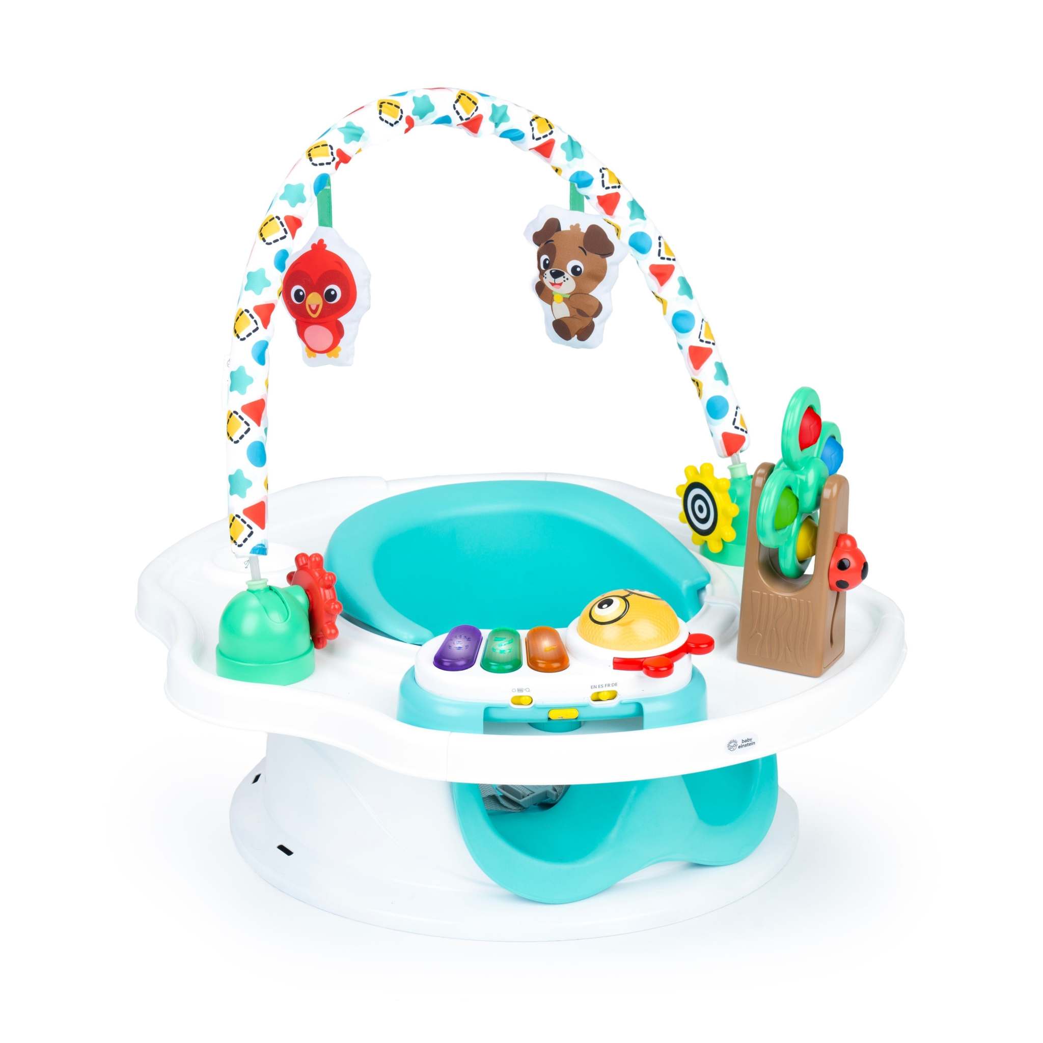 Baby Einstein SuperSeat Touch of Tunes 3-in-1 activity and booster seat with toys and musical piano for ages 6 to 36 months.
