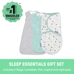 SwaddleMe by Ingenuity Comfort Pack 3-piece baby swaddle set in little bees design for 0-3 months infants