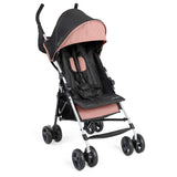 Ingenuity 3Dmini Convenience Stroller in Dusty Rose with canopy and padded seat.
