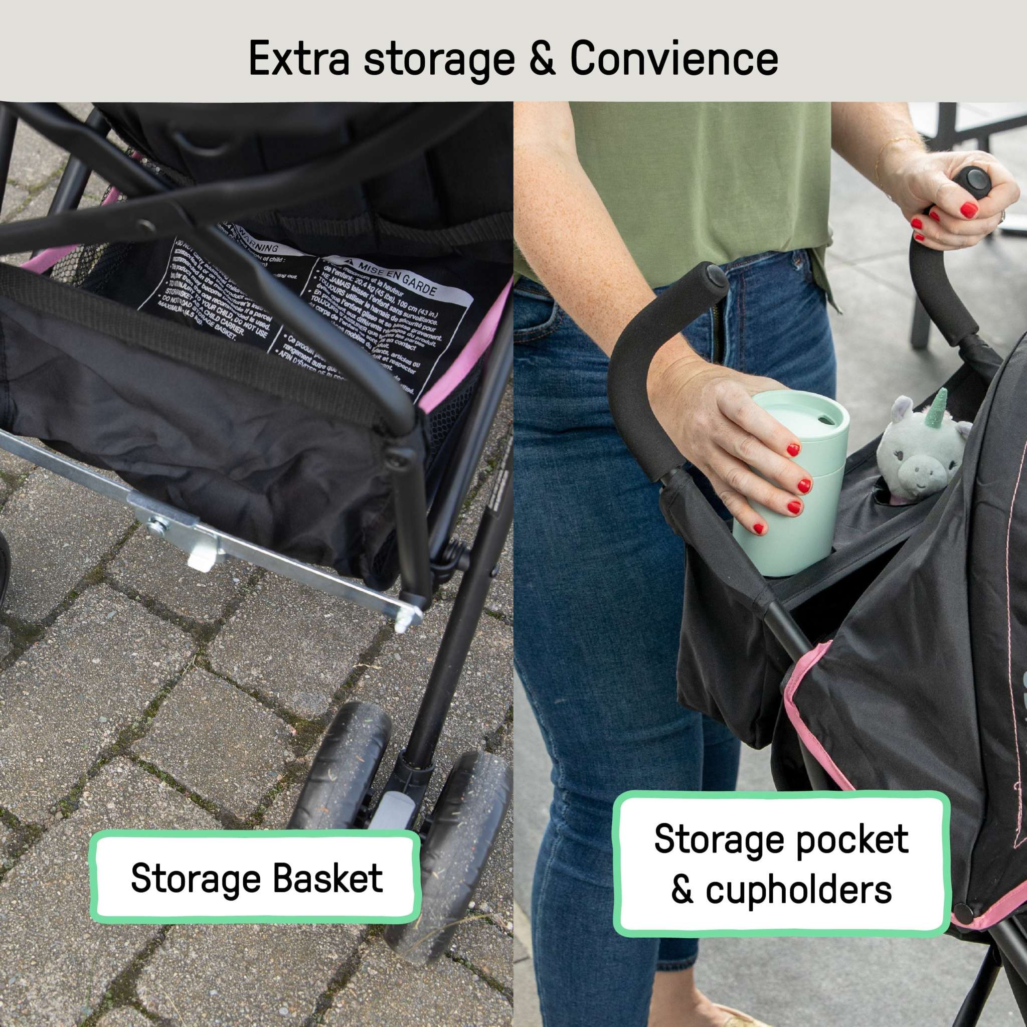 Summer by Ingenuity 3Dmini Convenience Stroller in Pink