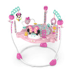 Disney Baby MINNIE MOUSE activity jumper with rotating seat, engaging toys, and adjustable height.