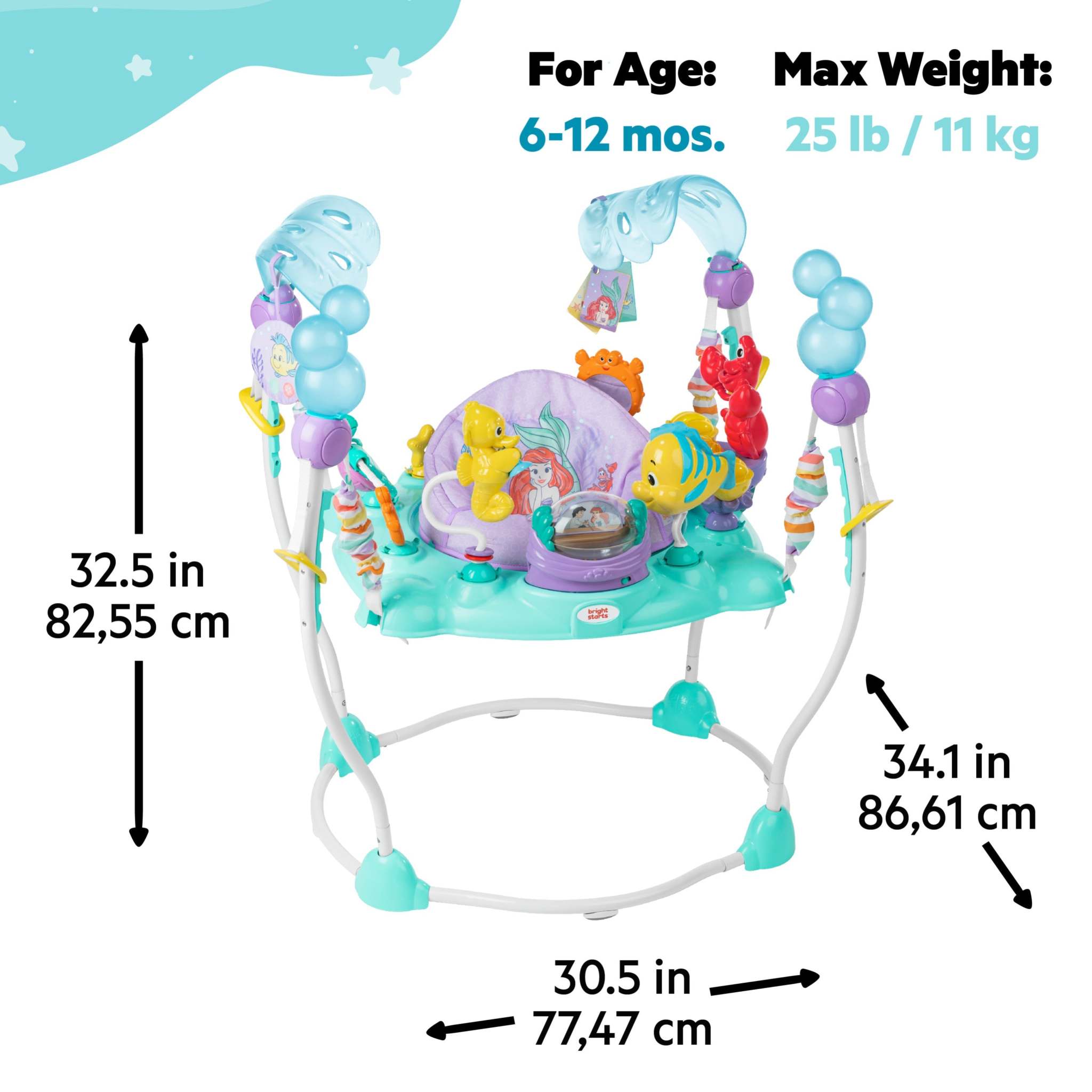 Disney Baby The Little Mermaid Sea of Activities Jumper
