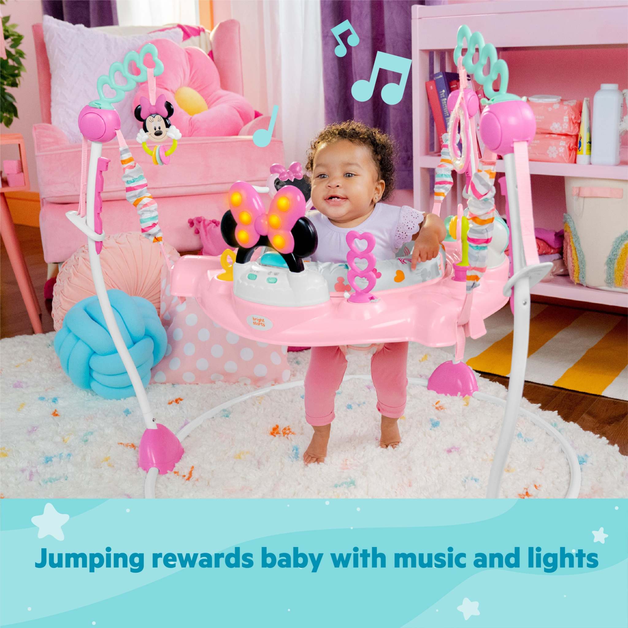 Disney Baby MINNIE MOUSE Activity Jumper with 10 Toys