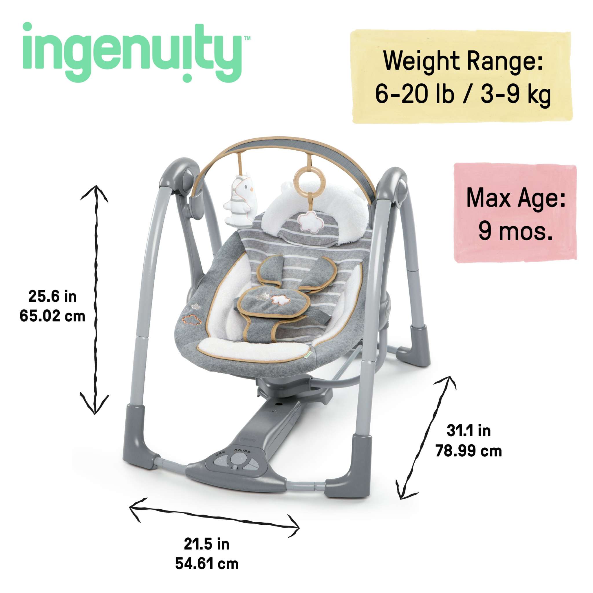 Ingenuity Boutique Collection Deluxe Baby Swing