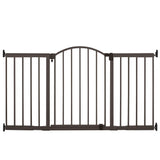 The Thruway 72XW Series Pet and Baby Metal Gate, bronze, expandable 44-72 inches wide, 36 inches tall.