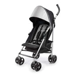 Lightweight 3Dlite ST Convenience Stroller with adjustable canopy and 5-point safety harness.