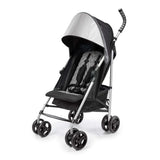 Lightweight 3Dlite ST Convenience Stroller with adjustable canopy and 5-point safety harness.