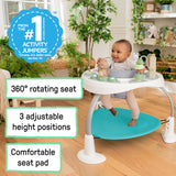 Ingenuity Spring & Sprout 2-in-1 Baby Activity Center Jumper with 360° rotating seat, nature-inspired activities, and adjustable height for ages 6-24 months.