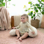 baby using cozy prop 4-in-1 sit up & prop activity mat - nate