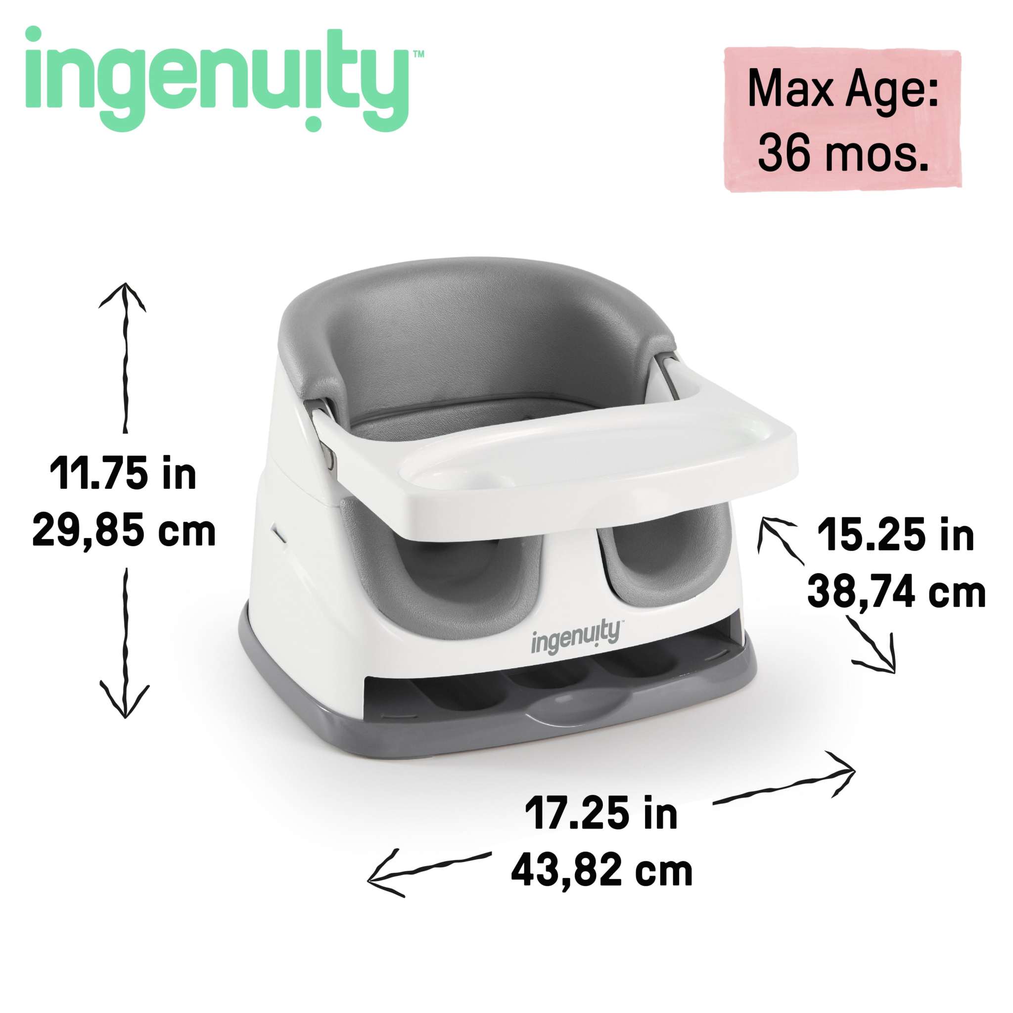 Ingenuity Baby Base 2-in-1 Seat for Dining & Playtime