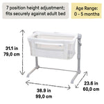 baby in a dreamsecure 2-in-1 co-sleeping bassinet