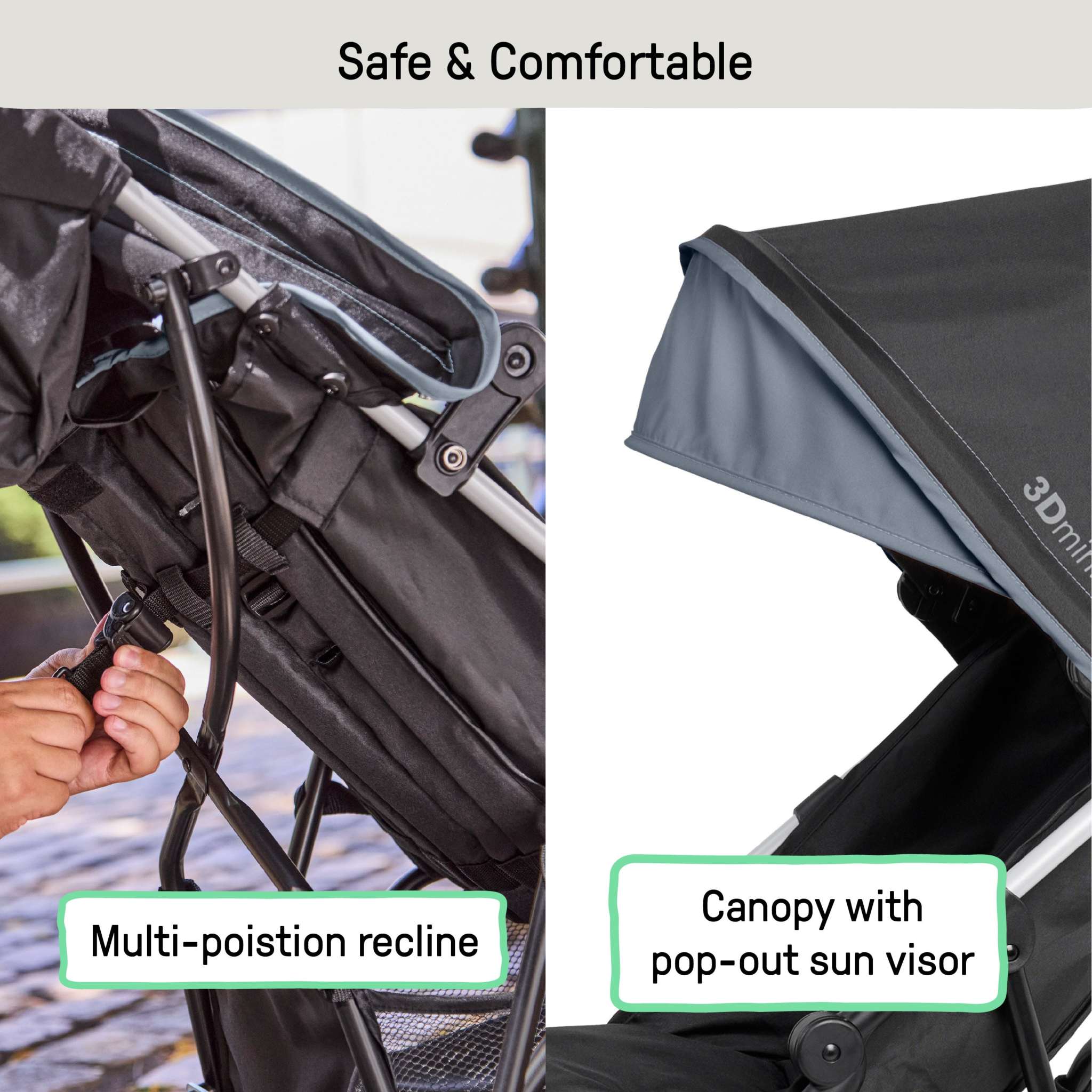 3Dmini Convenience Stroller Slate