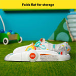 Bright Starts Learn-to-Sit 2-Position Floor Seat with toys and padded seat for baby comfort.