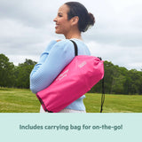 Minnie Mouse Pop ‘N Sit Portable Booster Seat with carrying bag for on-the-go use.