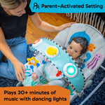 baby in a kick to it opus musical infant to toddler rocker