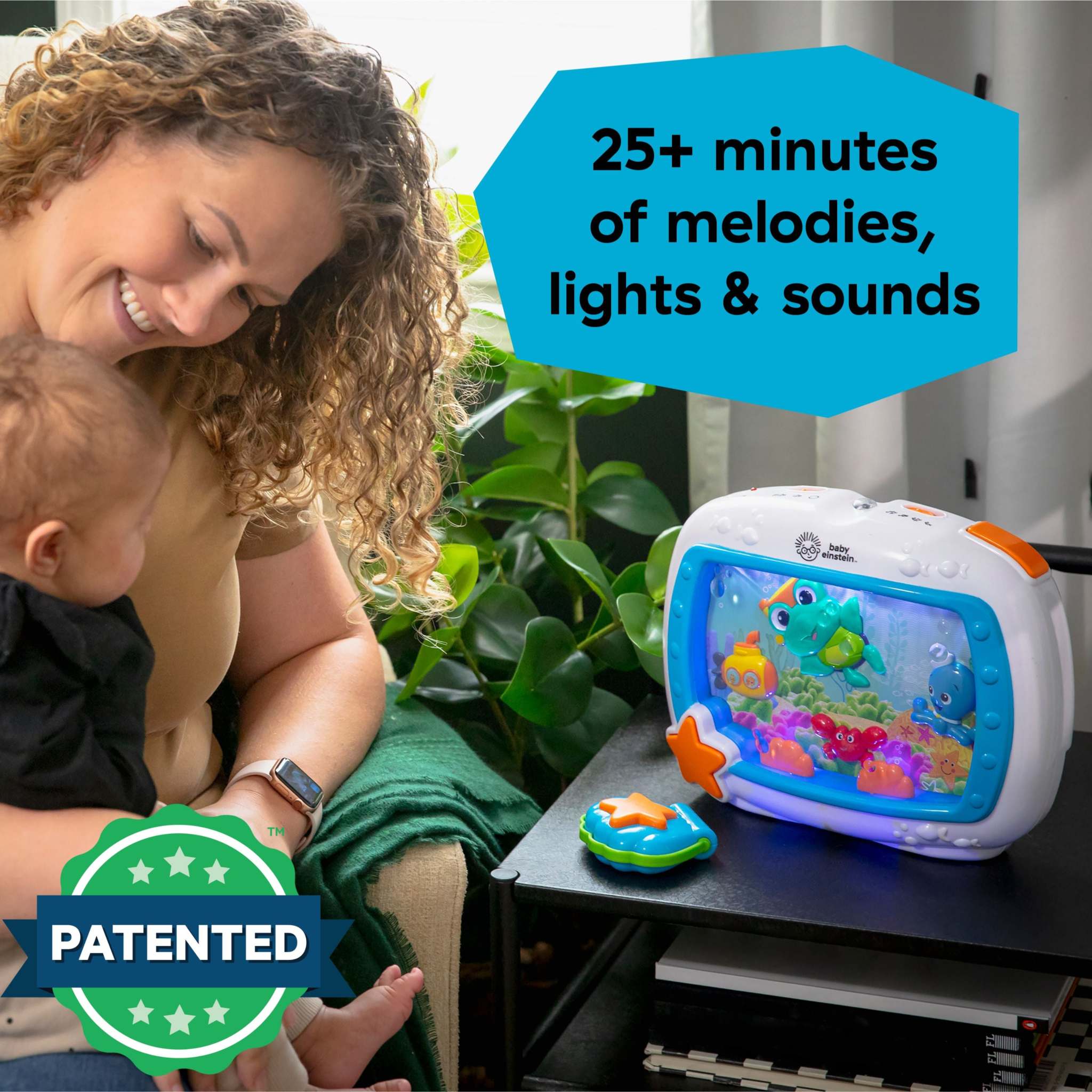 Baby Einstein Sea Dreams Soother with melodies, lights, sounds; perfect sleep soother for baby.