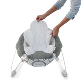 Ingenuity SmartBounce Automatic Bouncer - Braden with plush removable cushion and toy bar.