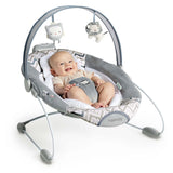 Ingenuity SmartBounce Automatic Bouncer - Braden with plush fabric, removable cushion, overhead toys, and safety harness.