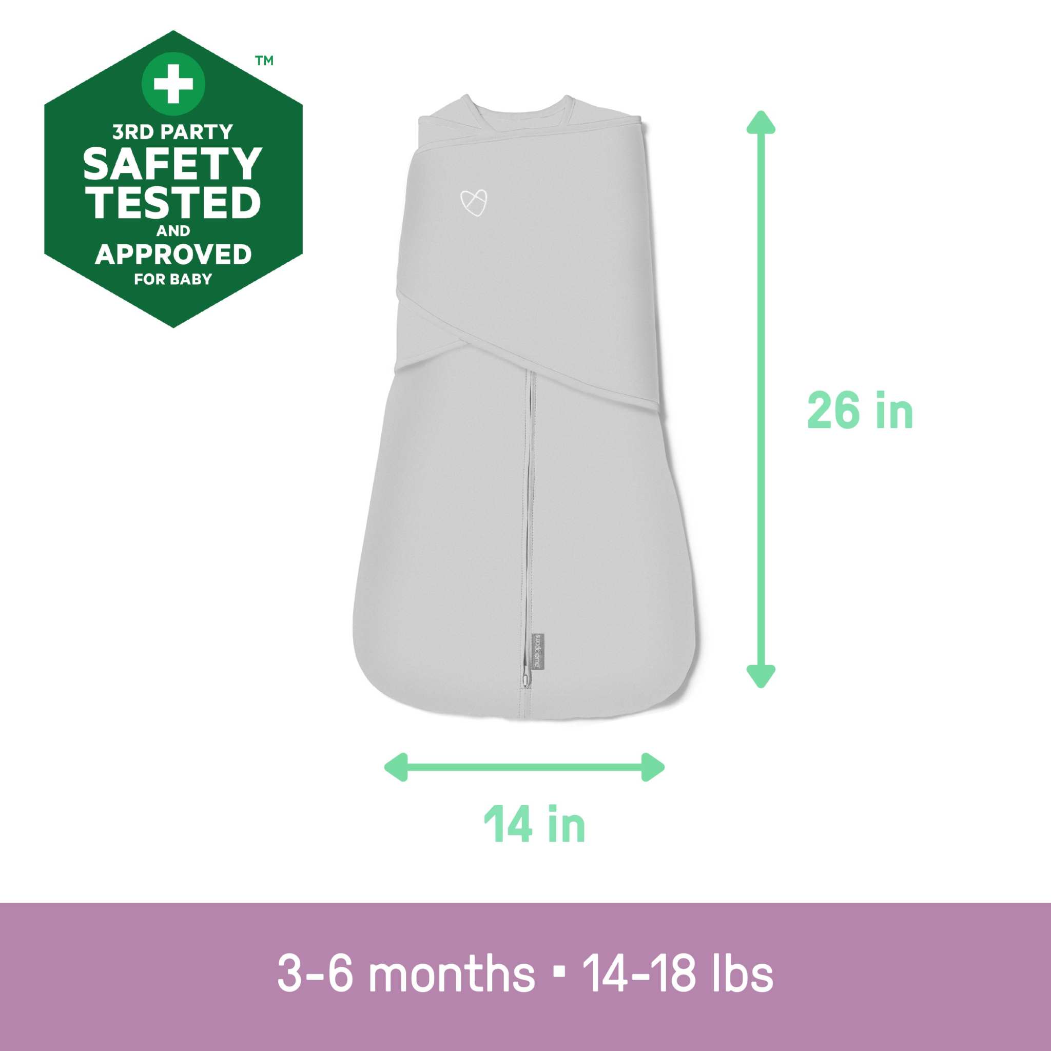 swaddleme by ingenuity arms free convertible swaddle - dashed lines
