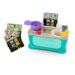 Baby Einstein Magic Touch interactive wooden toy kitchen with cards and cooking accessories for pretend play