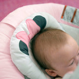 MINNIE MOUSE Rosy Skies ™ Comfy Bouncer with plush pillow and signature bow.