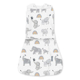 swaddleme by ingenuity arms free convertible swaddle - happy elephant