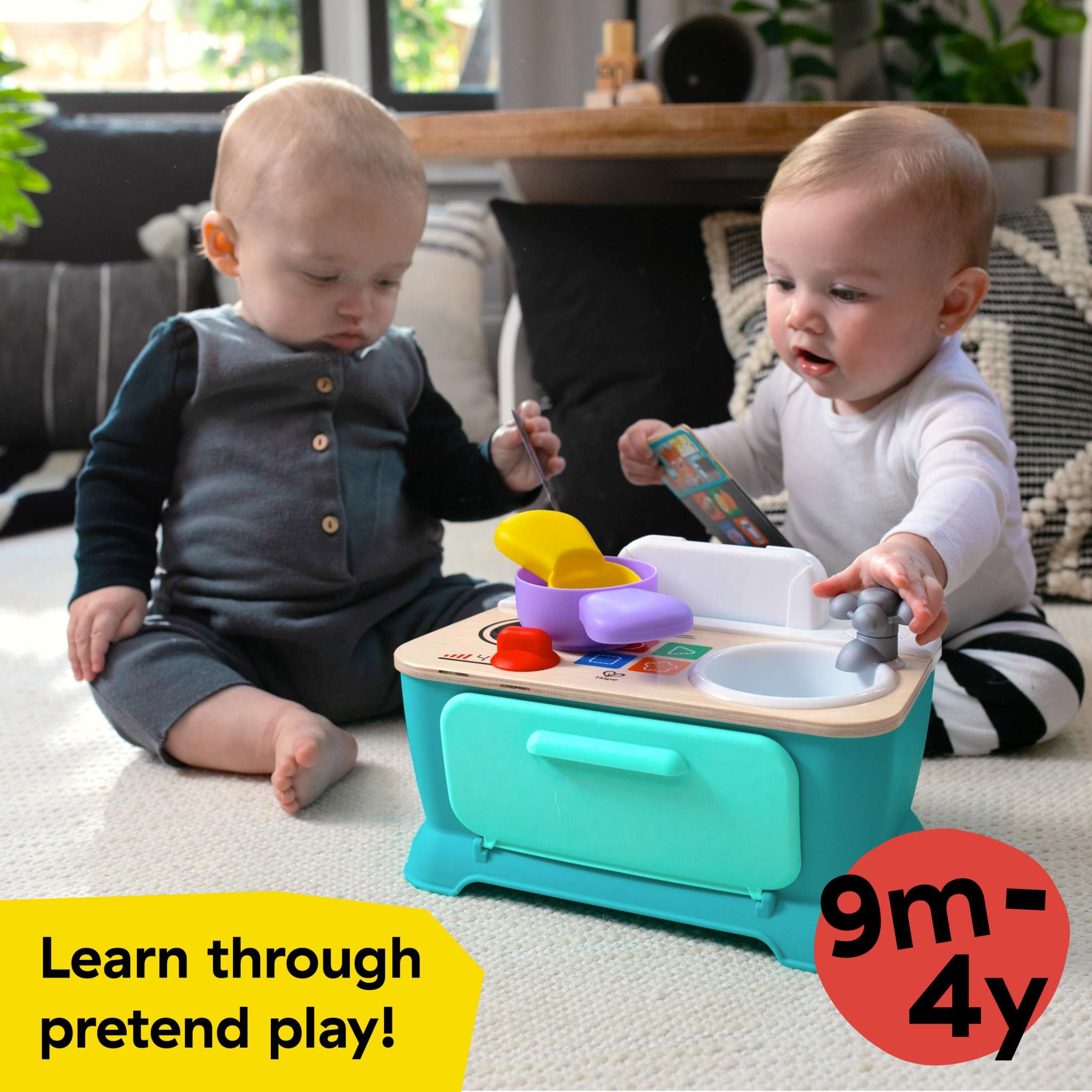 babies with a magic touch kitchen pretend to cook toy