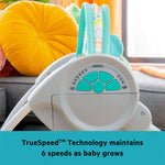 Whimsical Wild Portable Swing with TrueSpeed technology control panel and colorful design.