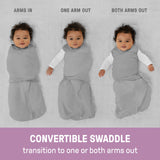 swaddleme by ingenuity arms free convertible swaddle - dashed lines