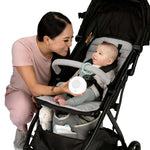 mother and baby with pock-a-bye baby streaming music player & soother