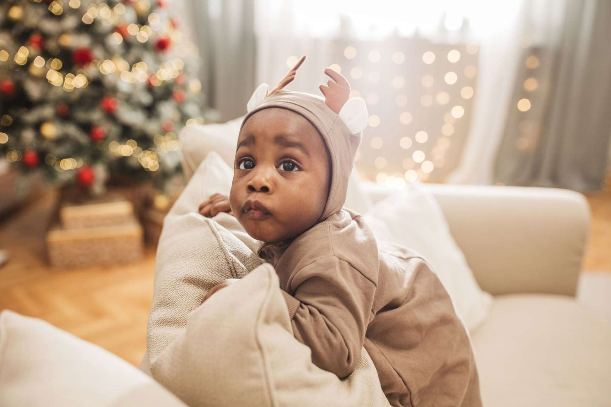 baby at christmas