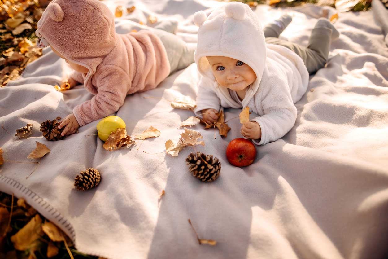 baby in fall