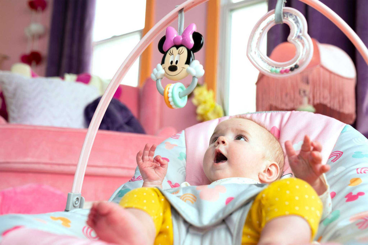 Disney baby seats and swings with Mickey Mouse and Winnie the Pooh
