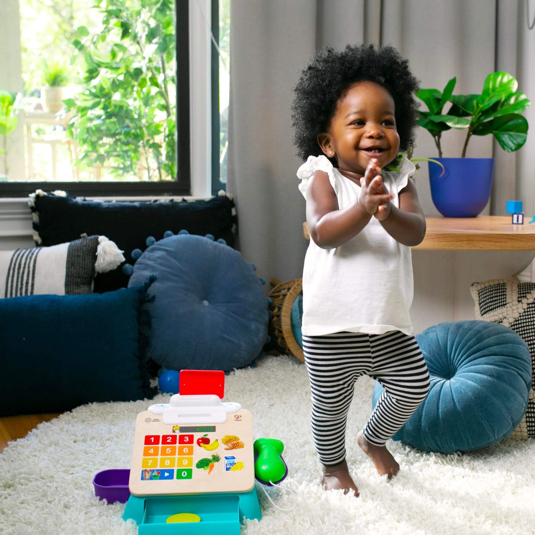 Cognitive development toys for babies from Baby Einstein, Bright Starts, and Ingenuity fostering brain growth and learning skills