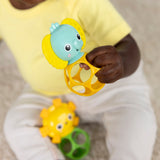 Bright Starts Soother Pals Easy-Grasp Teether Toys, Unisex, Newborn+, Elephant and Lion