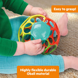 Oball Easy Grasp Rollin' Rainstick Rattle Cause & Effect Infant Toy, 6"