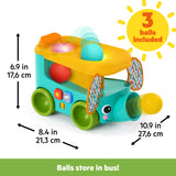 Bright Starts Pop & Roll Safari Bus Ball Play Toy, Elephant, Unisex