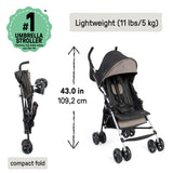 Ingenuity 3D Mini Convenience Stroller, Cashew