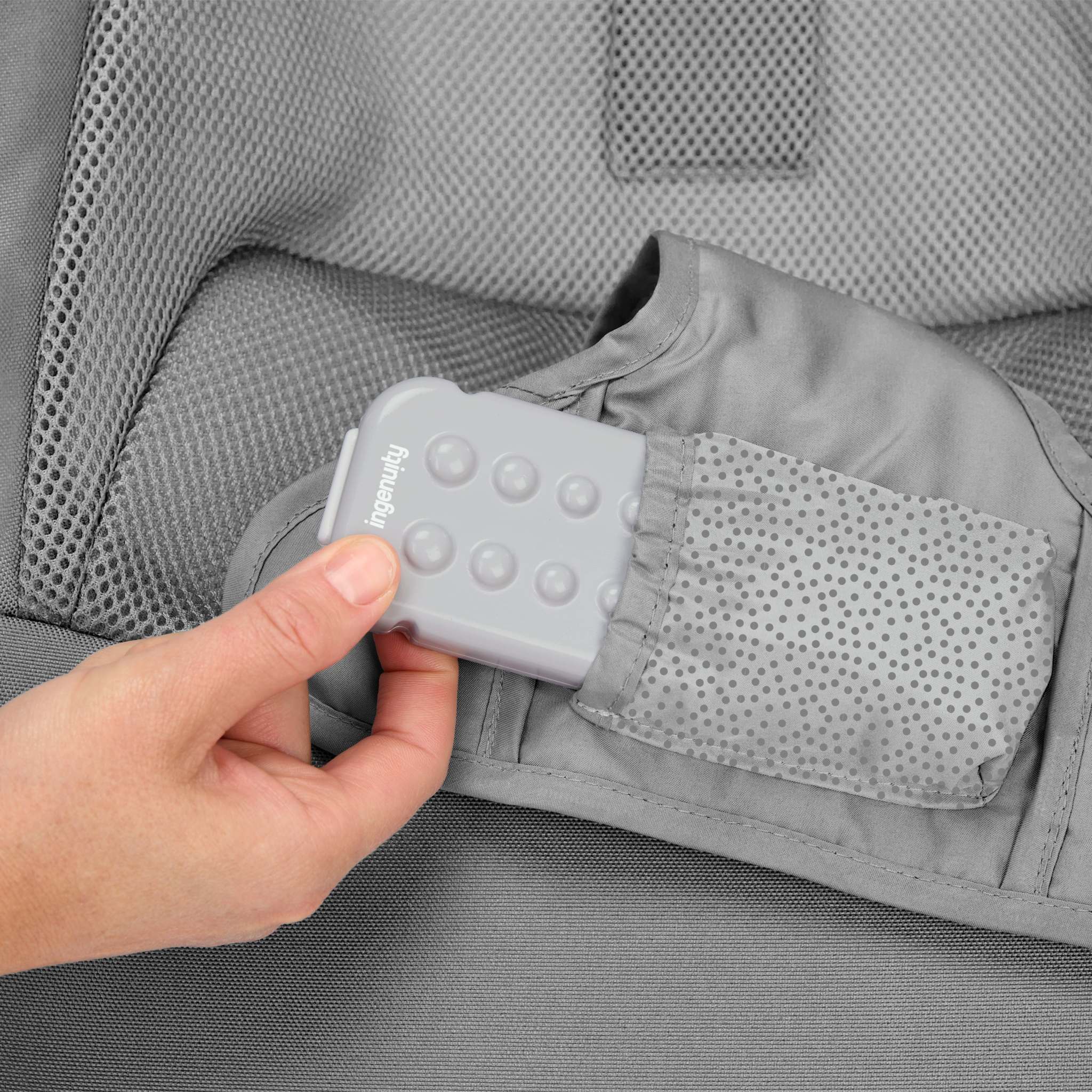 Calmtouch Design Ingenuity Stow & Go Compact Folding Bouncer - Grey – Kids2Shop