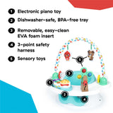 Baby Einstein SuperSeat Touch of Tunes 3-in-1 seat with musical piano and detachable toy bar for ages 6 months to 3 years