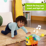 Bright Starts Spin ’n’ Chase Bug Ball Popper Toy with Lights & Music, Unisex, 6M+
