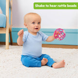 Bright Starts Oball Easy Grasp Baby Rattle Ball in Pink, 4"