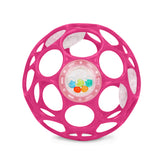 Bright Starts Oball Easy Grasp Baby Rattle Ball in Pink, 4"