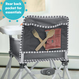 Bright Starts Pop ' Dine Portable High Chair, Indoor/Outdoor, Grey