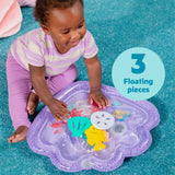 Bright Starts Disney The Little Mermaid Sea Treasures Tummy Time Water Mat, Purple
