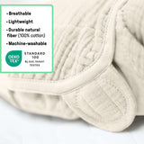 SwaddleMe by Ingenuity Muslin Original Swaddle, Size SM, 0-3 months, 1pk - Cream