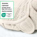 SwaddleMe by Ingenuity Original Muslin Baby Swaddle 2 Pack, 0-3 Months, 7-14 Pounds - Cream/Cashew