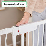 The Doorway Series Hands Free Open Gate for Babies and Pets - White